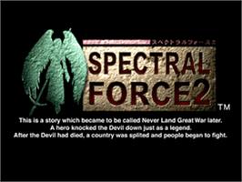 Title screen of Spectral Force 2 on the Sony Playstation.