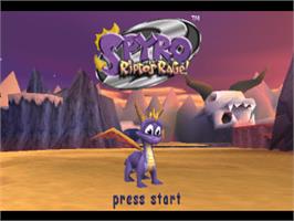 Title screen of Spyro 2: Ripto's Rage on the Sony Playstation.