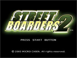 Title screen of Street Skater 2 on the Sony Playstation.