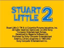 Title screen of Stuart Little 2 on the Sony Playstation.