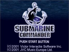 Title screen of Submarine Commander on the Sony Playstation.