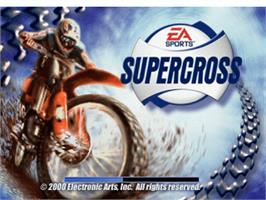Title screen of Supercross on the Sony Playstation.