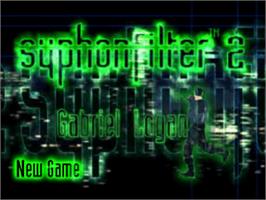 Title screen of Syphon Filter 2 on the Sony Playstation.