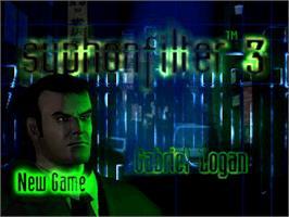 Title screen of Syphon Filter 3 on the Sony Playstation.