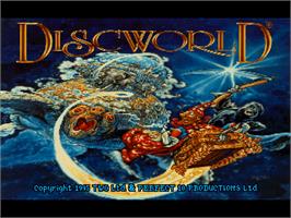 Title screen of Terry Pratchett's Discworld on the Sony Playstation.