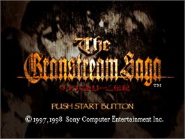 Title screen of The Granstream Saga on the Sony Playstation.