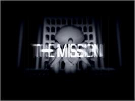 Title screen of The Mission on the Sony Playstation.