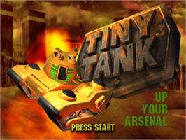 Title screen of Tiny Tank on the Sony Playstation.