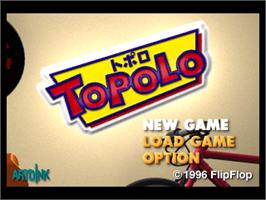 Title screen of Topolo on the Sony Playstation.
