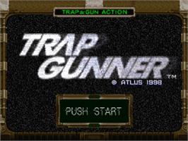 Title screen of Trap Gunner on the Sony Playstation.