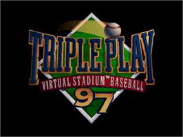 Title screen of Triple Play 97 on the Sony Playstation.