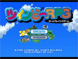 Title screen of Twinbee RPG on the Sony Playstation.