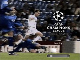 Title screen of Uefa Champions League - Saison 1999 - 2000 on the Sony Playstation.