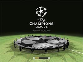 Title screen of Uefa Champions League Season 2000-2001 on the Sony Playstation.