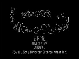 Title screen of Vib Ribbon on the Sony Playstation.