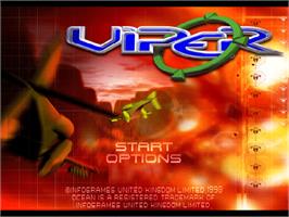 Title screen of Viper on the Sony Playstation.