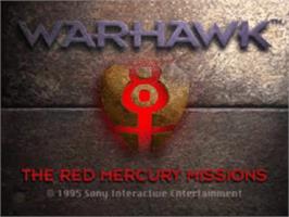 Title screen of Warhawk on the Sony Playstation.