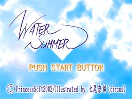 Title screen of Water Summer on the Sony Playstation.