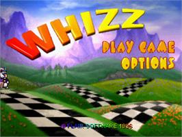 Title screen of Whizz on the Sony Playstation.