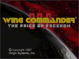 Title screen of Wing Commander 4 - The Price Of Freedom on the Sony Playstation.