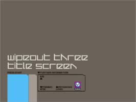 Title screen of Wipeout 3: Special Edition on the Sony Playstation.