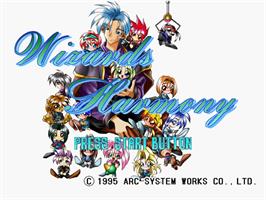 Title screen of Wizard's Harmony on the Sony Playstation.