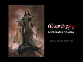 Title screen of Wizardry: Llylgamyn Saga on the Sony Playstation.