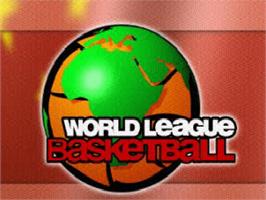 Title screen of World League Basketball on the Sony Playstation.
