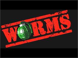 Title screen of Worms on the Sony Playstation.