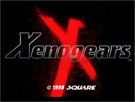 Title screen of Xenogears on the Sony Playstation.