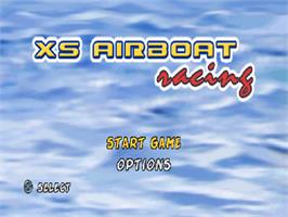 Title screen of Xs Airboat Racing on the Sony Playstation.
