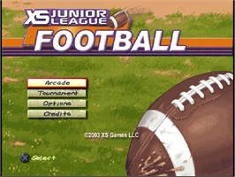 Title screen of Xs Junior League Football on the Sony Playstation.
