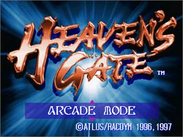 Title screen of Yusha - Heaven's Gate on the Sony Playstation.