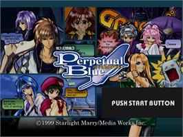 Title screen of Yuukyuu Gensoukyoku 3 - Perpetual Blue on the Sony Playstation.