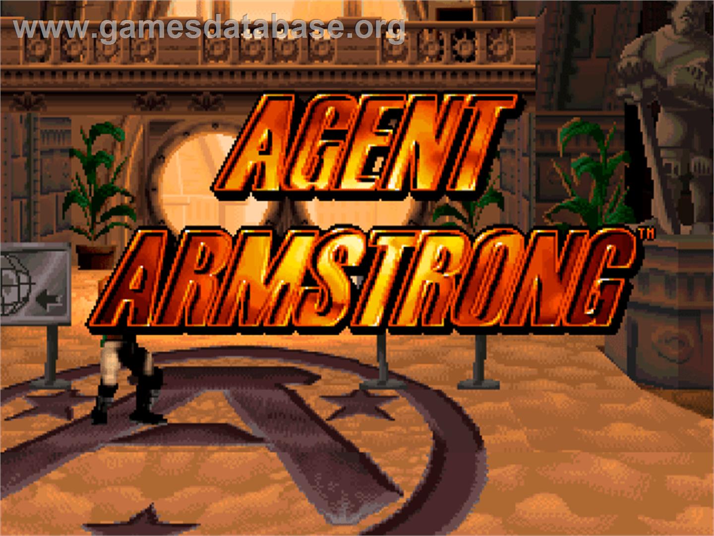 Agent Armstrong - Himitsu Shirei Daisakusen - Sony Playstation - Artwork - Title Screen