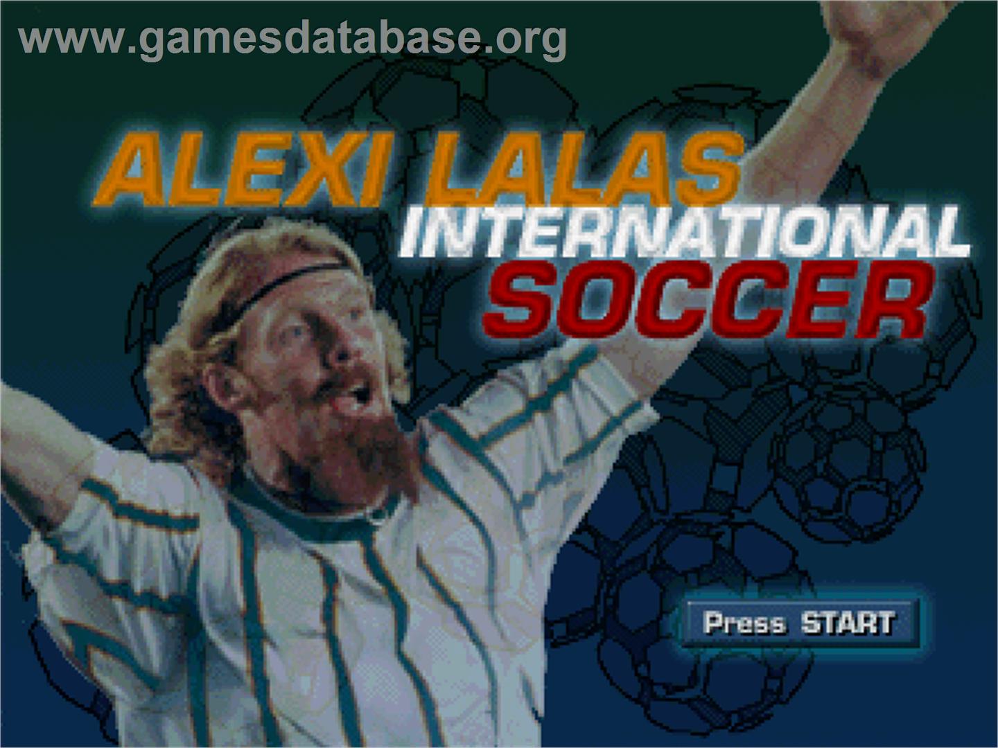 Alexi Lalas International Soccer - Sony Playstation - Artwork - Title Screen