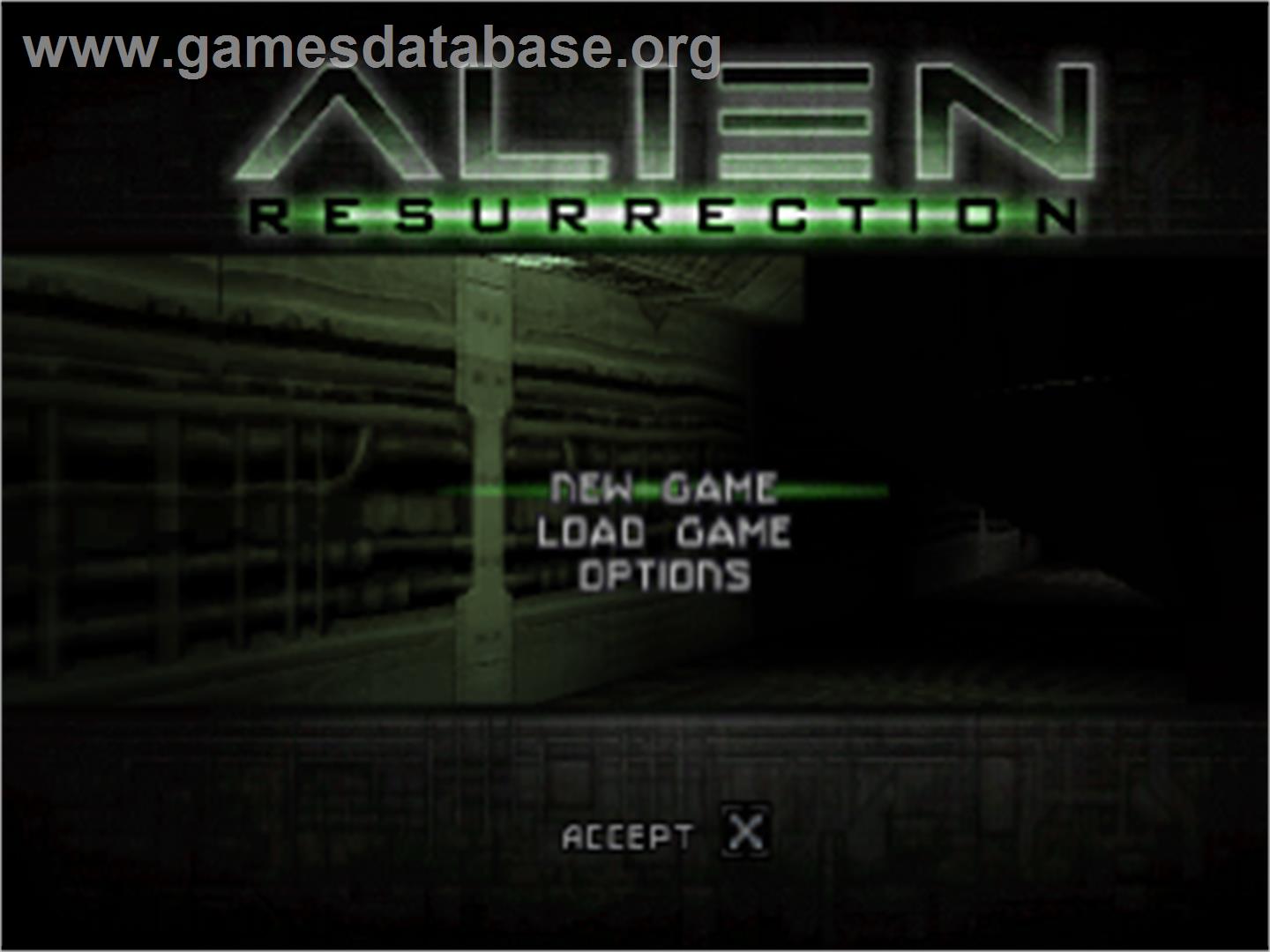 Alien Resurrection - Sony Playstation - Artwork - Title Screen