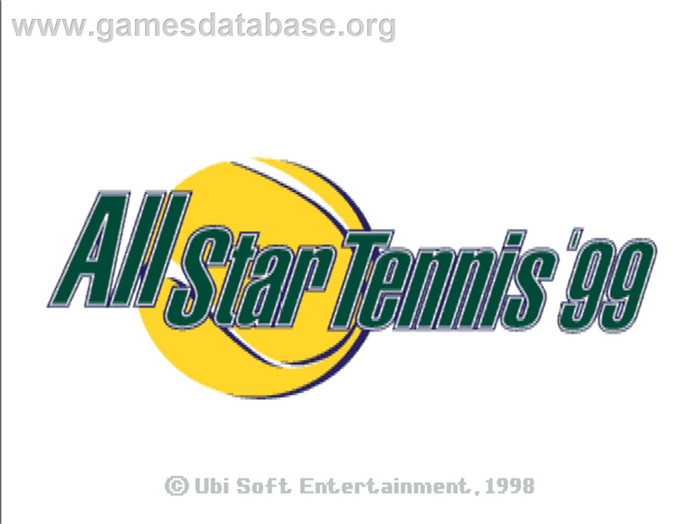 All Star Tennis '99 - Sony Playstation - Artwork - Title Screen