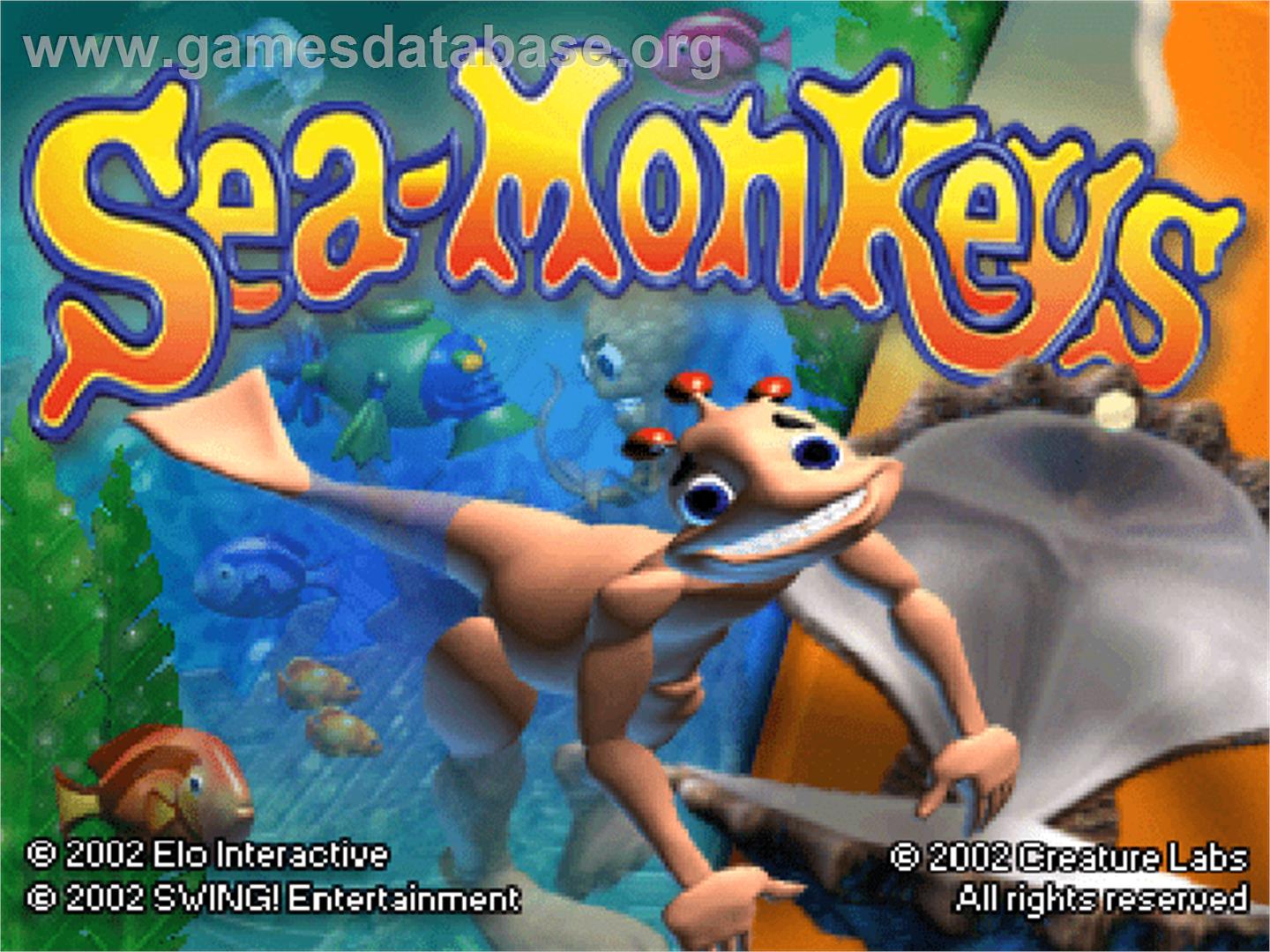 Amazing Virtual Sea Monkeys, The - Sony Playstation - Artwork - Title Screen