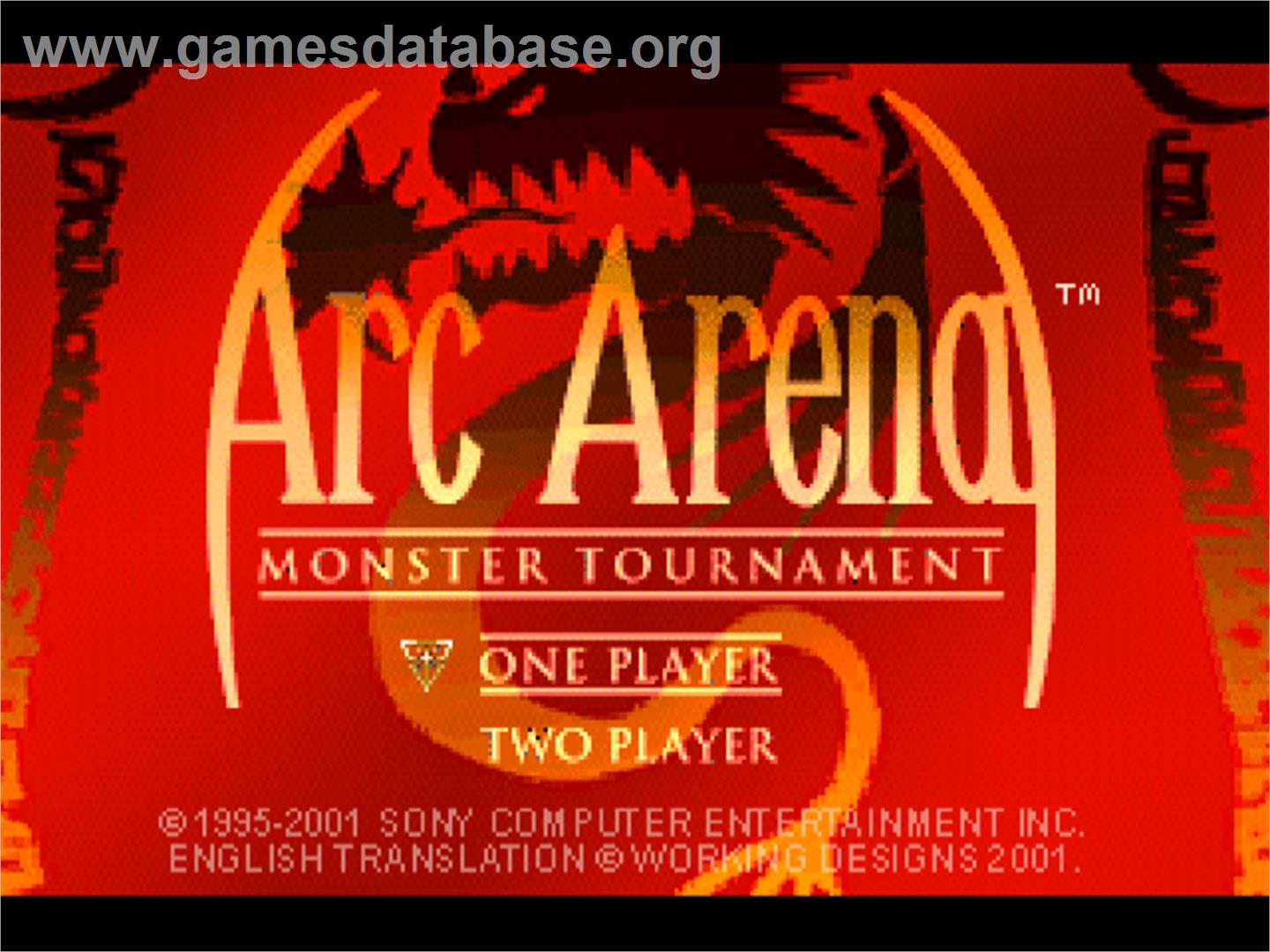 Arc The Lad - Monster Game - Sony Playstation - Artwork - Title Screen