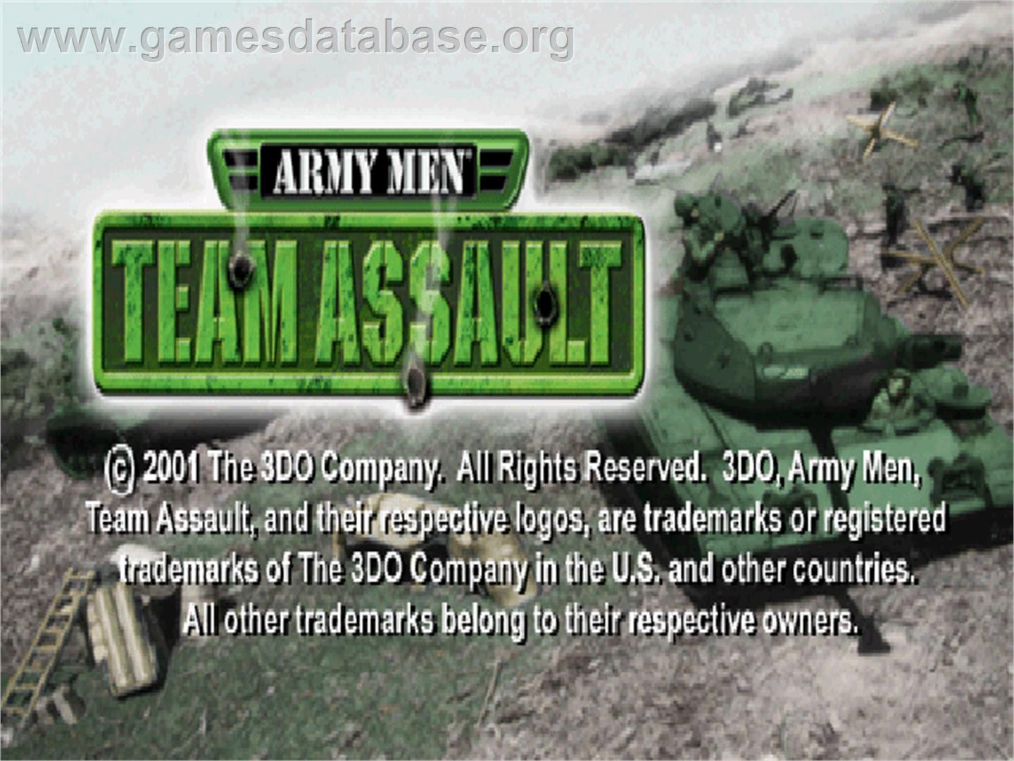Army Men - Team Assault - Sony Playstation - Artwork - Title Screen