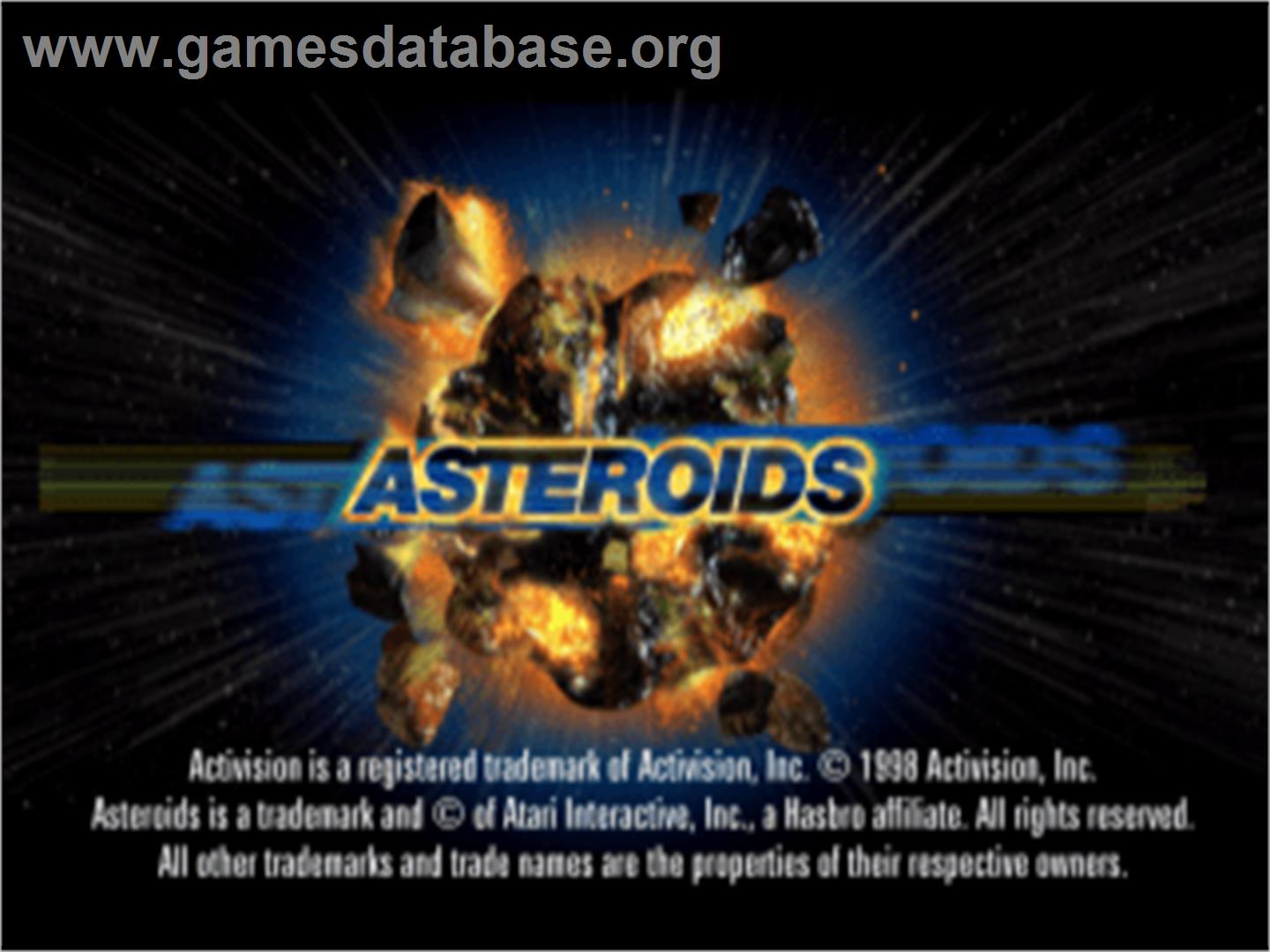 Asteroids - Sony Playstation - Artwork - Title Screen