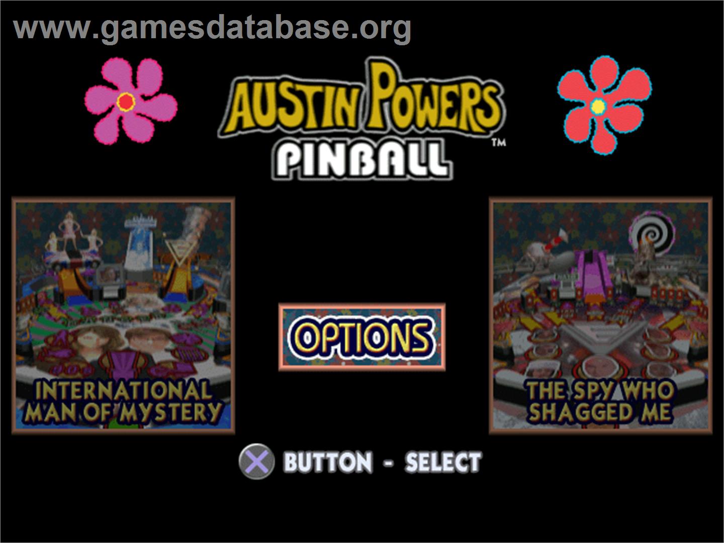 Austin Powers Pinball - Sony Playstation - Artwork - Title Screen