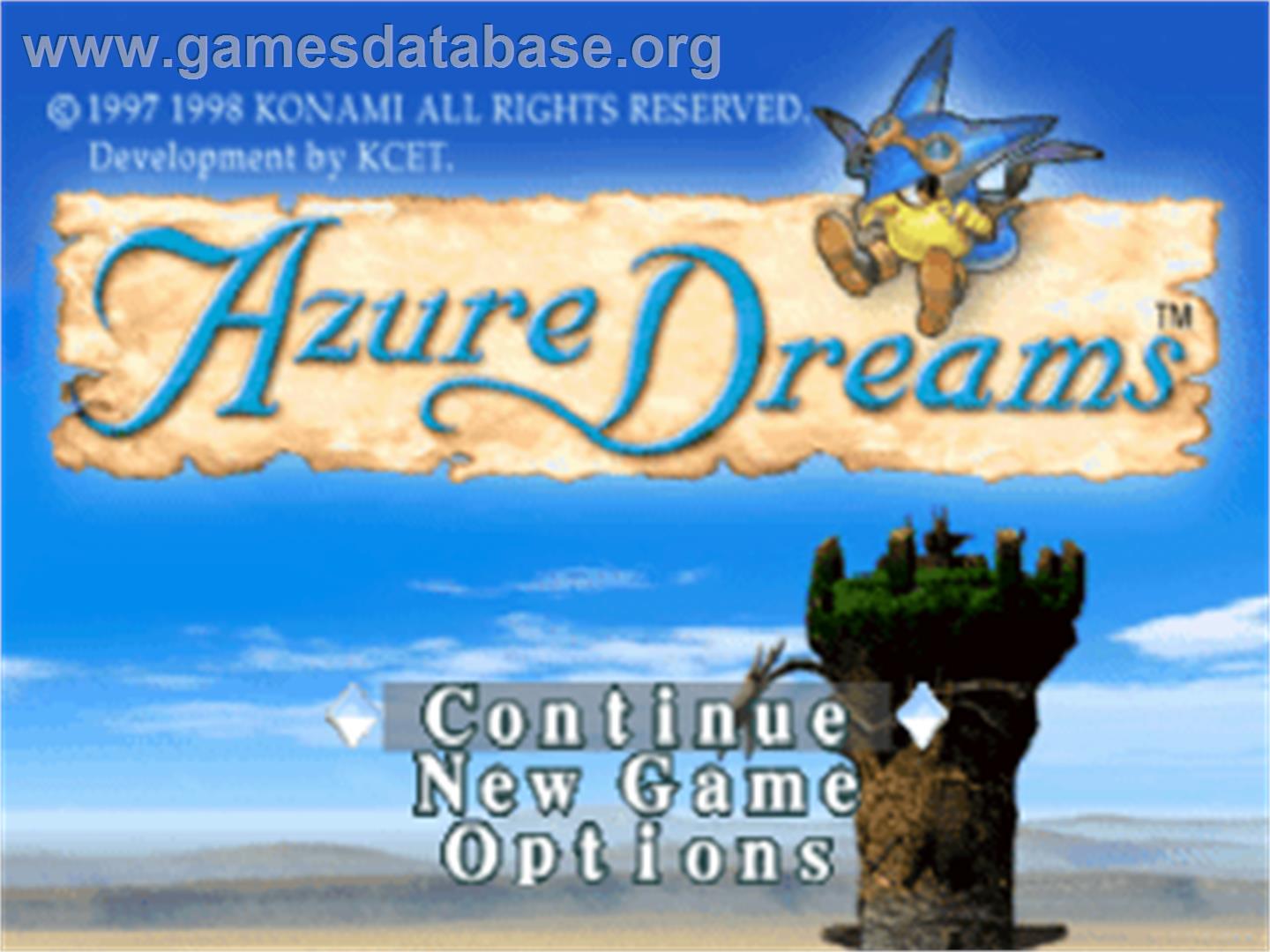 Azure Dreams - Sony Playstation - Artwork - Title Screen