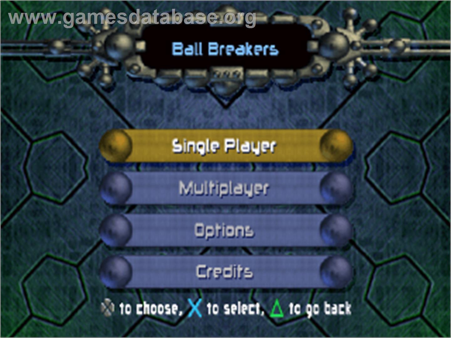 Ball Breakers - Sony Playstation - Artwork - Title Screen