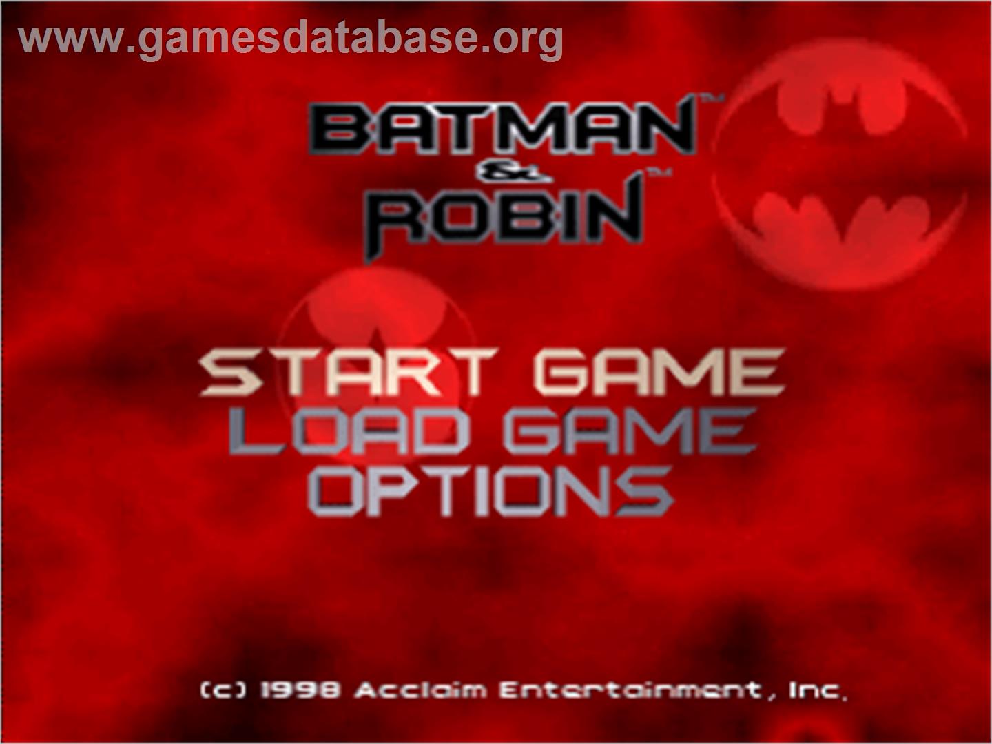 Batman & Robin - Sony Playstation - Artwork - Title Screen