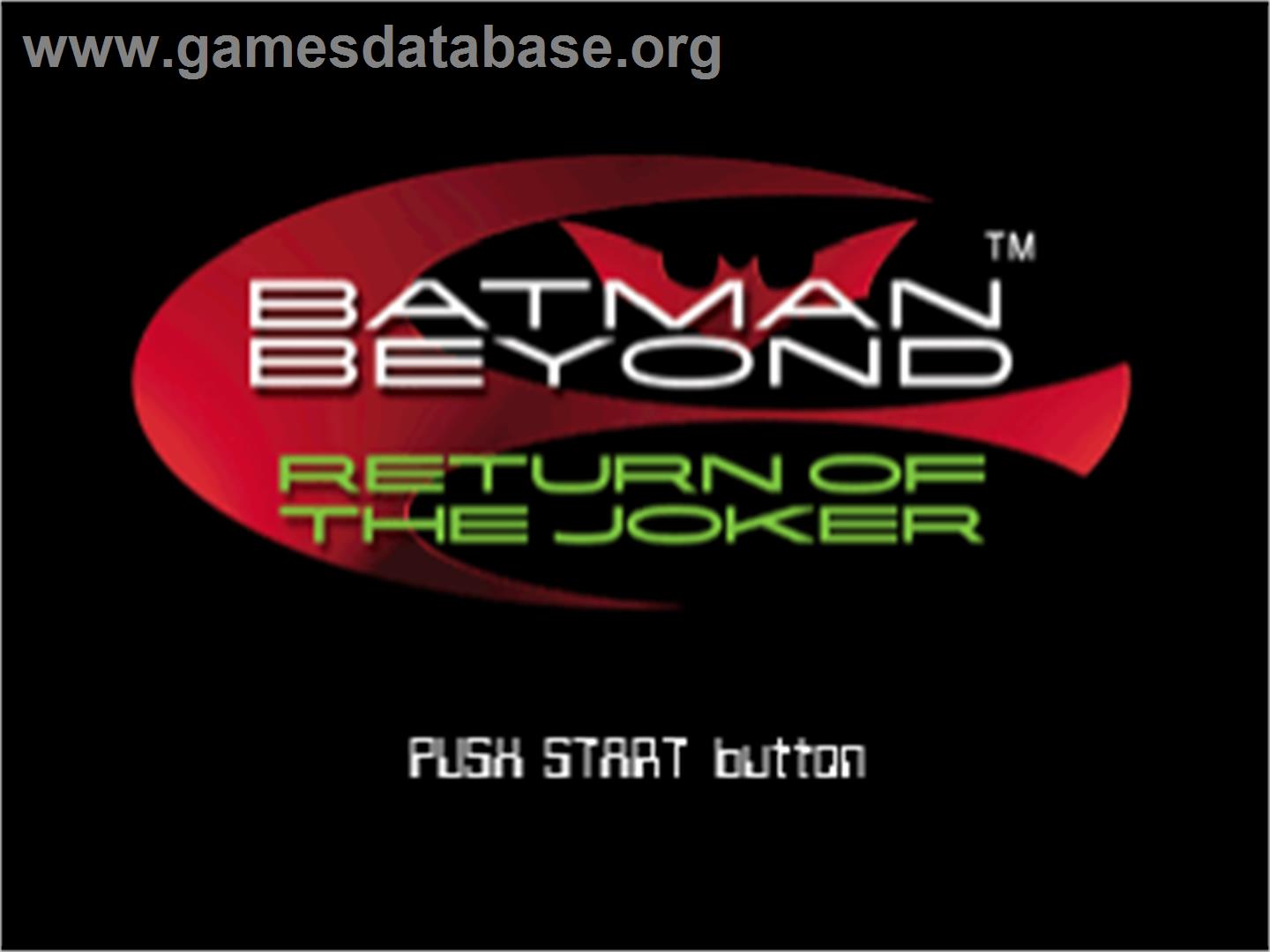 Batman Beyond: Return of the Joker - Sony Playstation - Artwork - Title Screen