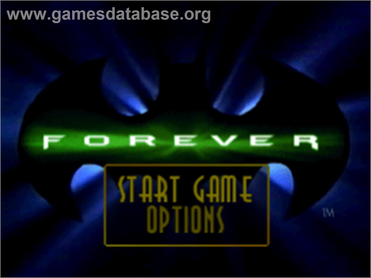 Batman Forever The Arcade Game Sony Playstation Artwork Title Screen