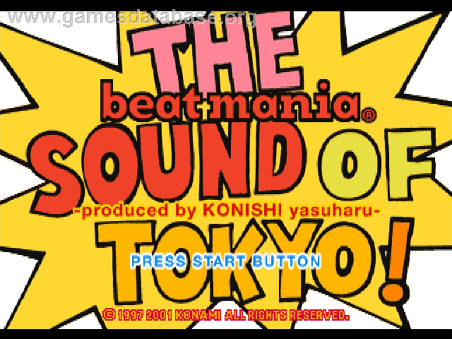Beat Mania - The Sound Of Tokyo - Sony Playstation - Artwork - Title Screen