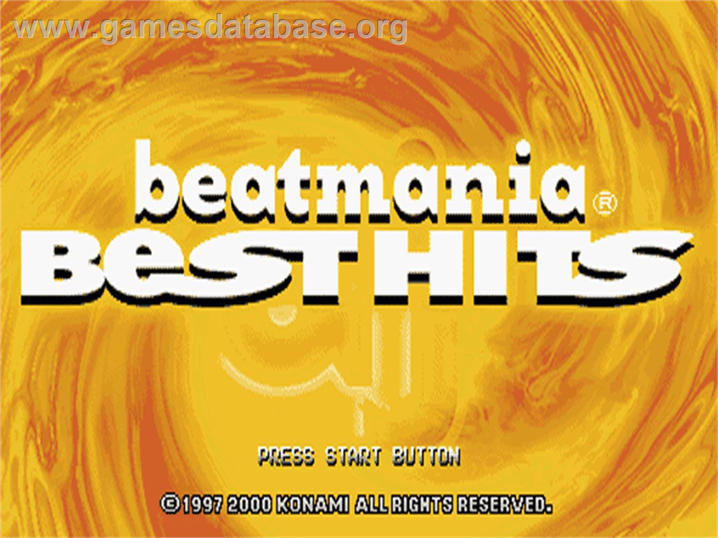 Beatmania Best Hits - Sony Playstation - Artwork - Title Screen